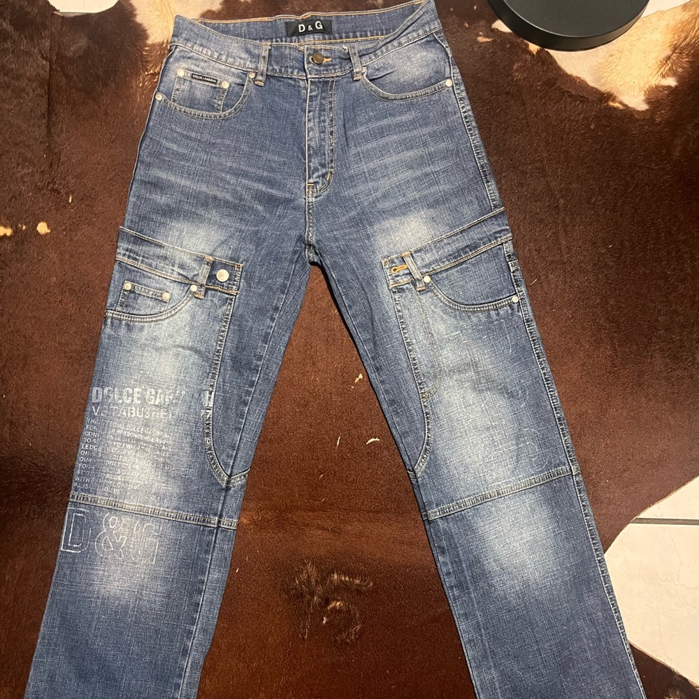 Dolce and Gabbana D&G Cargo Distressed Jeans
